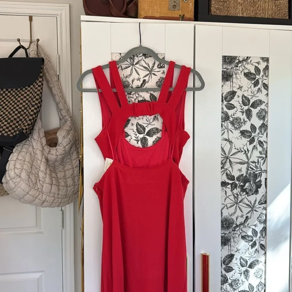 Maeve cutout ruffle side slit maxi - Picture 5 of 7